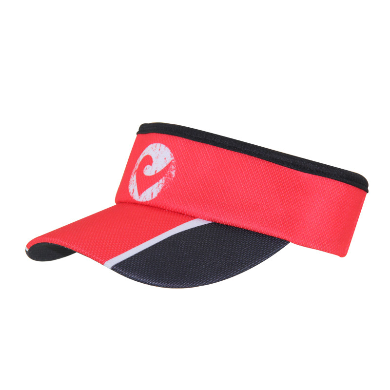 Cappucci per la visiera solare sportiva alla moda con logo di stampa in sublimazione sul davanti e sul retro