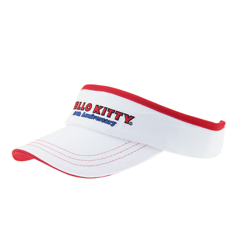 Bambini Peso leggero Visore solare Caps Bianco Visore ombra solare Cappello Chiusura regolabile