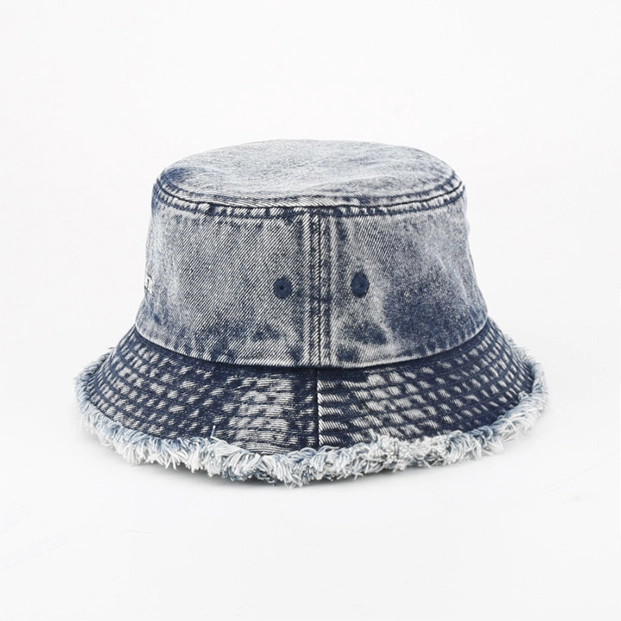 OEM ODM lavato i bordi grezzi jeans cappelli vintage classico cappello