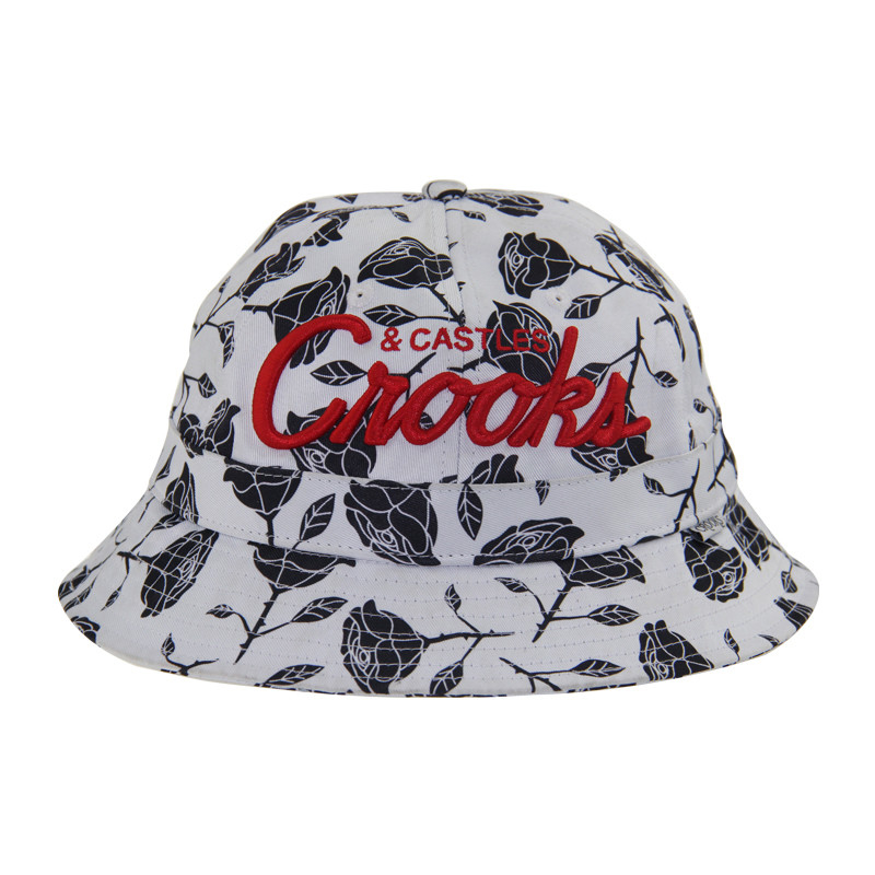 OEM 100% cotone 6 pannelli cappello a secchio ricamo cappello a secchio dimensione regolabile