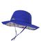30+ UV 58cm blu Safari Sun Protection Bucket Hat con la falda del collo