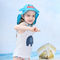 Colore blu dell'ampio bordo dei cappelli UPF 50+ del secchio degli anti bambini UV animali