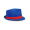 Logo su ordinazione 56cm di colore blu unisex di Fedora Panama Trilby Hat Adjustable