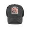 BIO- maglia nera lavata di Mesh Trucker Caps Distressed 58cm del cotone